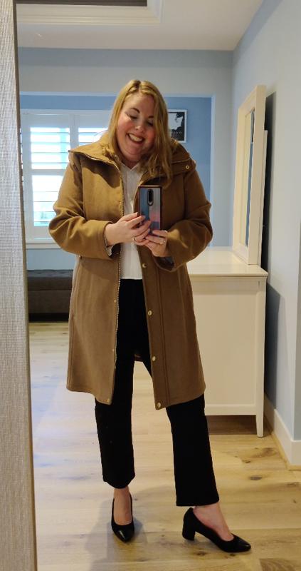 michael michael kors wool blend zip front coat